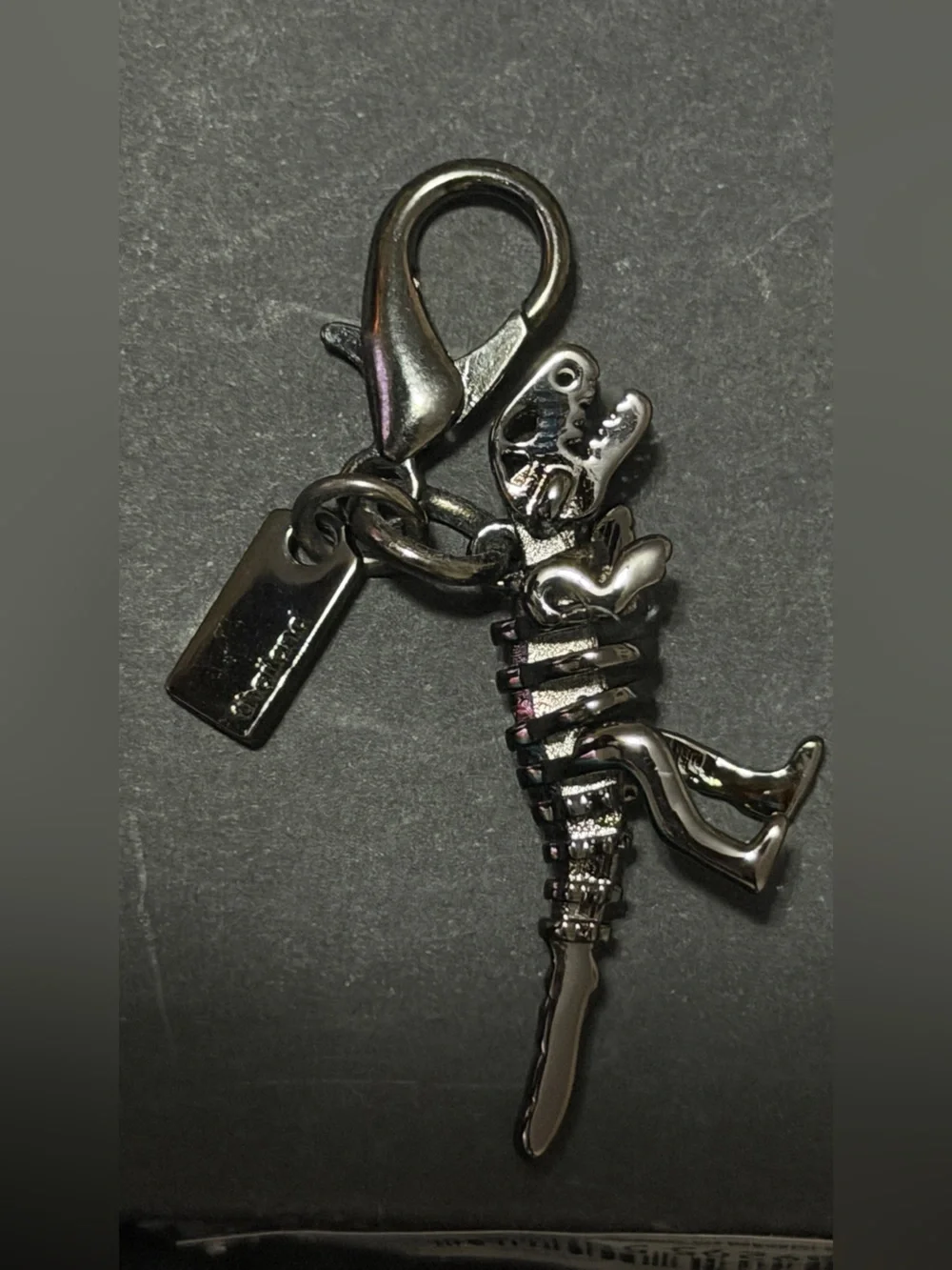 Coach Gunmetal Dinosaur Charm